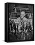 President Franklin D. Roosvelt, Broadcasting a Speech over the Radio from the White House-null-Framed Stretched Canvas