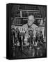 President Franklin D. Roosvelt, Broadcasting a Speech over the Radio from the White House-null-Framed Stretched Canvas