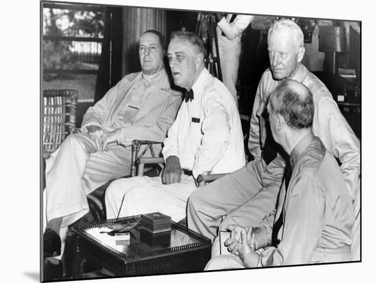 President Franklin Roosevelt at Pearl Harbor on June 11, 1944-null-Mounted Photo