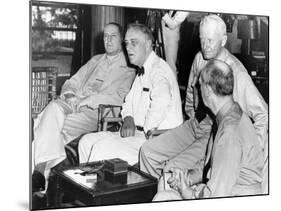 President Franklin Roosevelt at Pearl Harbor on June 11, 1944-null-Mounted Photo