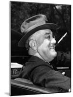 President Franklin Roosevelt, Debonair with His Cigarette Holder, 1939-null-Mounted Photo