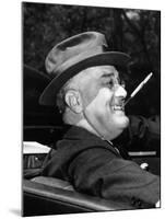 President Franklin Roosevelt, Debonair with His Cigarette Holder, 1939-null-Mounted Photo