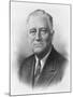 President Franklin Roosevelt in a Engraved Portrait by the Bureau of Printing and Engraving-null-Mounted Photo