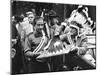 President Franklin Roosevelt in a War Bonnet-null-Mounted Photo