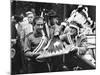 President Franklin Roosevelt in a War Bonnet-null-Mounted Photo