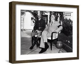 President Franklin Roosevelt Photographed with French General Henri Honore Giraud, Jan. 1943-null-Framed Photo