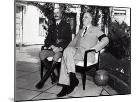 President Franklin Roosevelt Photographed with French General Henri Honore Giraud, Jan. 1943-null-Mounted Photo