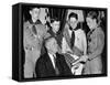 President Franklin Roosevelt Receives the Five-Millionth Copy of the Boy Scout Handbook-null-Framed Stretched Canvas