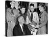 President Franklin Roosevelt Receives the Five-Millionth Copy of the Boy Scout Handbook-null-Stretched Canvas