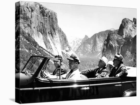 President Franklin Roosevelt Visiting Yosemite National Park-null-Stretched Canvas