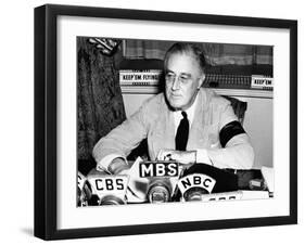 President Franklin Roosevelt Warns the Nation About German Provocations-null-Framed Photo