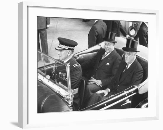 President Franklin Roosevelt with President Anastasio Somoza of Nicaragua-null-Framed Photo
