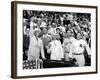 President Franklin Tossed Out the Ball Starting the All-Star Game in Griffith Stadium, Washington-null-Framed Photo