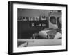 President Gamal Abdul Nasser at His Home Just after Port Said Invasion-null-Framed Photographic Print