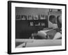 President Gamal Abdul Nasser at His Home Just after Port Said Invasion-null-Framed Photographic Print