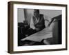 President Gamal Abdul Nasser at His Home Just after Port Said Invasion-null-Framed Photographic Print