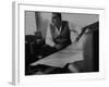 President Gamal Abdul Nasser at His Home Just after Port Said Invasion-null-Framed Photographic Print