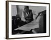 President Gamal Abdul Nasser at His Home Just after Port Said Invasion-null-Framed Photographic Print