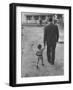 President Gamal Abdul Nasser at His Home with His Small Son Just after Port Said Invasion-Howard Sochurek-Framed Premium Photographic Print