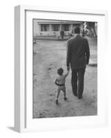 President Gamal Abdul Nasser at His Home with His Small Son Just after Port Said Invasion-Howard Sochurek-Framed Premium Photographic Print