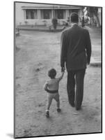 President Gamal Abdul Nasser at His Home with His Small Son Just after Port Said Invasion-Howard Sochurek-Mounted Premium Photographic Print