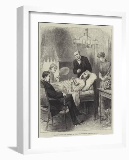 President Garfield Lying Wounded in His Room at the White House, Washington-null-Framed Giclee Print