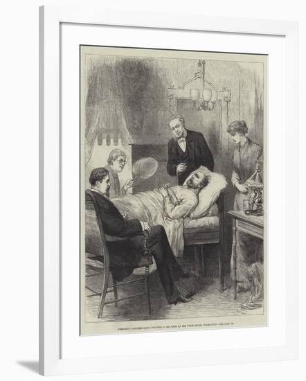 President Garfield Lying Wounded in His Room at the White House, Washington-null-Framed Giclee Print