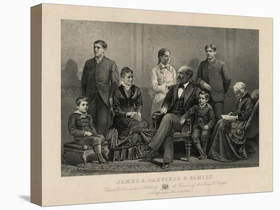 President Garfiled with His Family, 1881-Science Source-Stretched Canvas