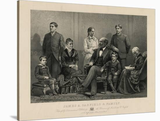 President Garfiled with His Family, 1881-Science Source-Stretched Canvas