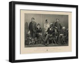 President Garfiled with His Family, 1881-Science Source-Framed Giclee Print