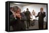 President George W. Bush and Senior Staff on Phones after Learning of the 9-11 Terrorist Attacks-null-Framed Stretched Canvas
