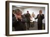 President George W. Bush and Senior Staff on Phones after Learning of the 9-11 Terrorist Attacks-null-Framed Photo