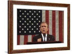 President George W. Bush Announced That 'Our War on Terror Begins with Al Qaeda-null-Framed Photo