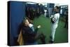 President George W. Bush Derek Jeter before the First Pitch in Game 3 of the World Series-null-Stretched Canvas