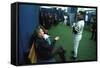 President George W. Bush Derek Jeter before the First Pitch in Game 3 of the World Series-null-Framed Stretched Canvas