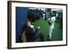 President George W. Bush Derek Jeter before the First Pitch in Game 3 of the World Series-null-Framed Photo