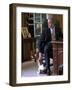 President George W. Bush Pets Spot in the Oval Office of the White House. Oct. 1, 2001-null-Framed Photo