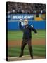President George W. Bush Throws the Ceremonial First Pitch at Yankee Stadium-null-Stretched Canvas