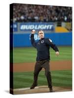 President George W. Bush Throws the Ceremonial First Pitch at Yankee Stadium-null-Stretched Canvas