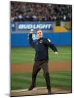 President George W. Bush Throws the Ceremonial First Pitch at Yankee Stadium-null-Mounted Photo