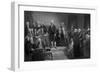 President George Washington Delivering His Inaugural Address-Stocktrek Images-Framed Art Print