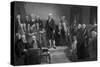 President George Washington Delivering His Inaugural Address-Stocktrek Images-Stretched Canvas