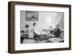 President Gerald Ford and First Lady Betty Ford in the living quarters of the White House, 1975-Marion S. Trikosko-Framed Photographic Print