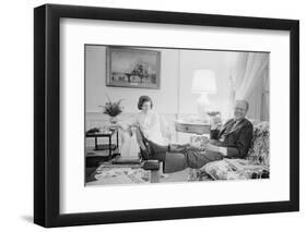 President Gerald Ford and First Lady Betty Ford in the living quarters of the White House, 1975-Marion S. Trikosko-Framed Photographic Print