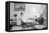 President Gerald Ford and First Lady Betty Ford in the living quarters of the White House, 1975-Marion S. Trikosko-Framed Stretched Canvas