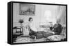 President Gerald Ford and First Lady Betty Ford in the living quarters of the White House, 1975-Marion S. Trikosko-Framed Stretched Canvas