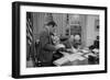 President Gerald Ford Meeting with His Chief of Staff, Donald Rumsfeld. Feb. 6, 1975-null-Framed Premium Photographic Print