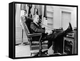 President Gerald Ford's First Week in Office-null-Framed Stretched Canvas