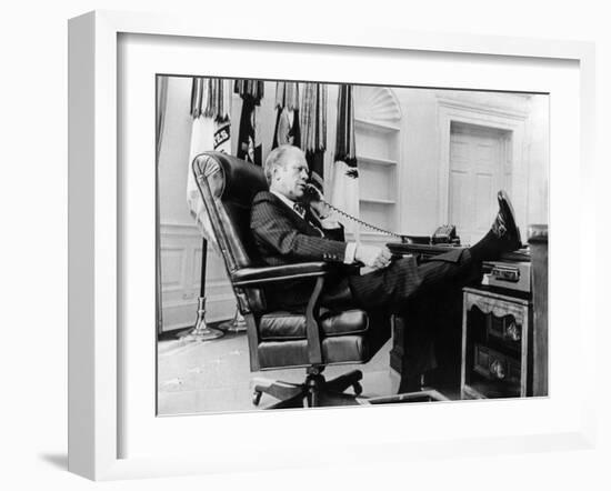 President Gerald Ford's First Week in Office-null-Framed Photo