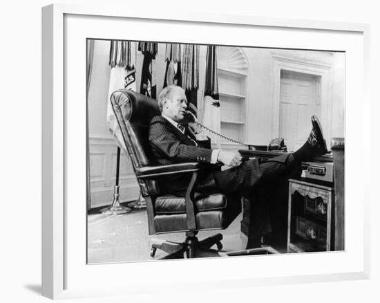 President Gerald Ford's First Week in Office-null-Framed Photo